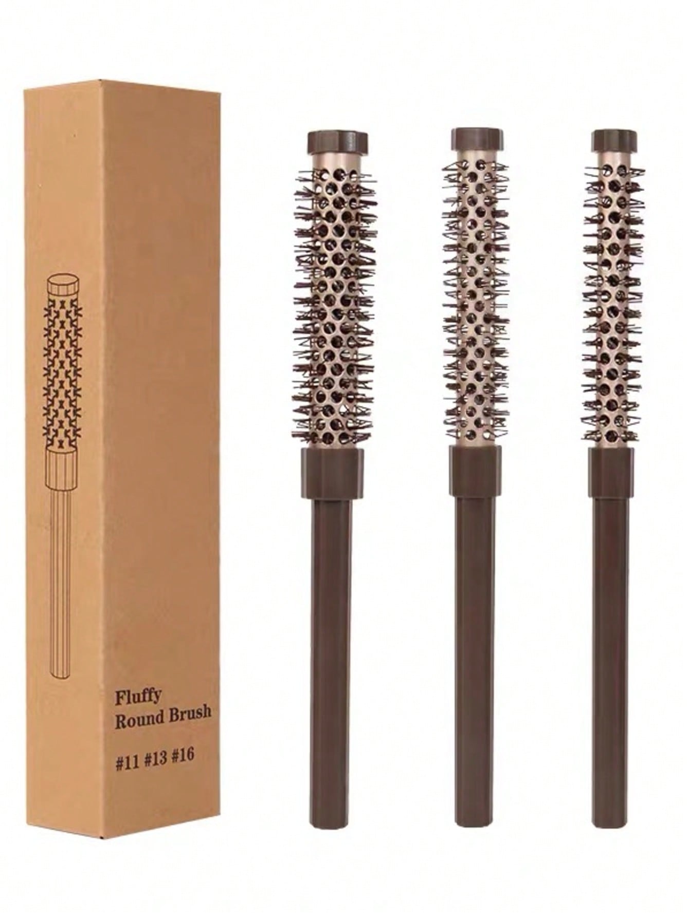 Women'S Essential Accessories - 3Pcs Roller Comb Hair Brush -