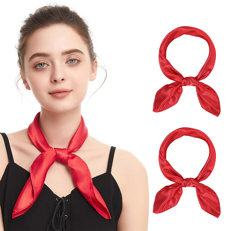Silk Scarf Square - 2024 New Fashion Women Satin Silk
