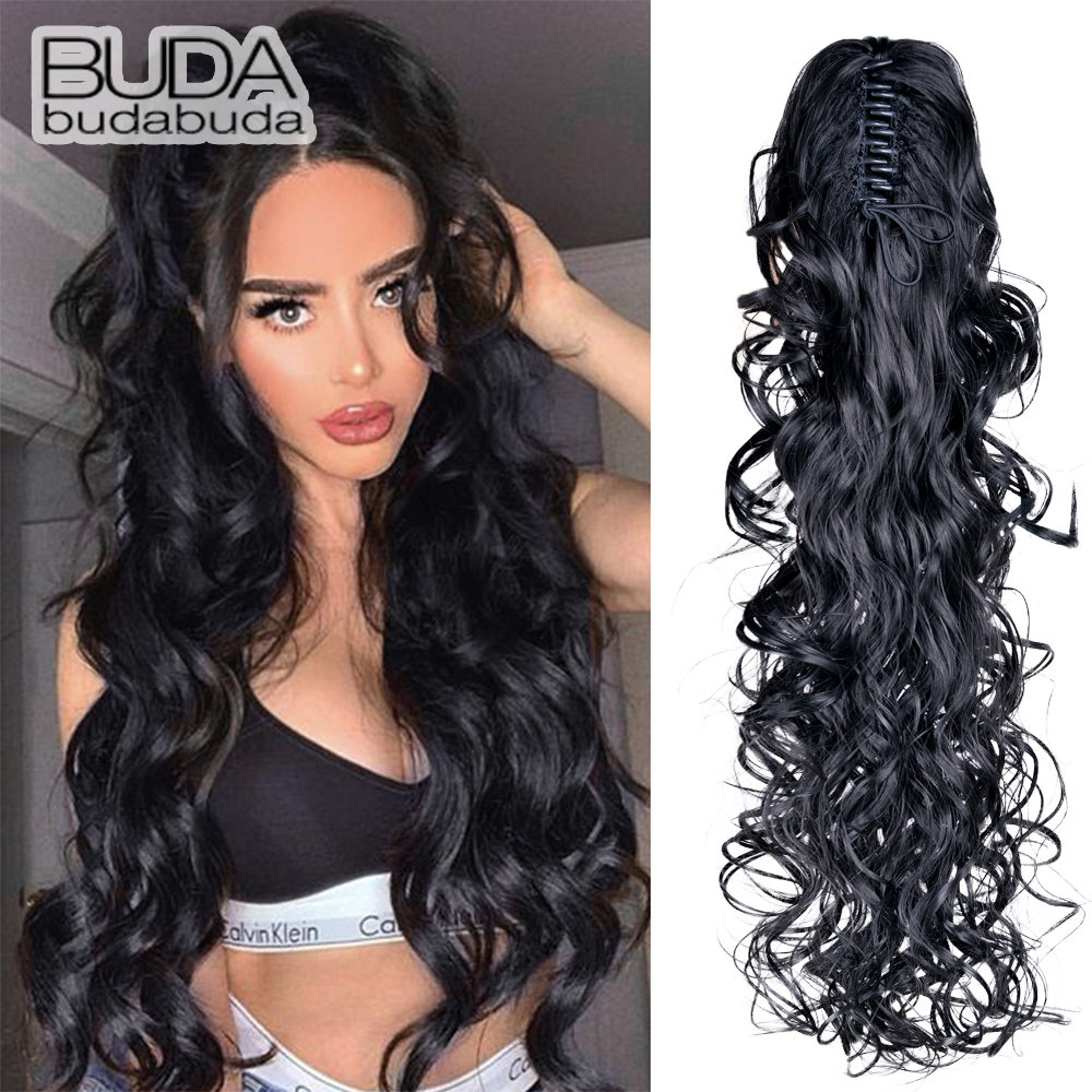 Hair Claw Clip Set - Curly Wavy Ponytail Hair Extensions Long