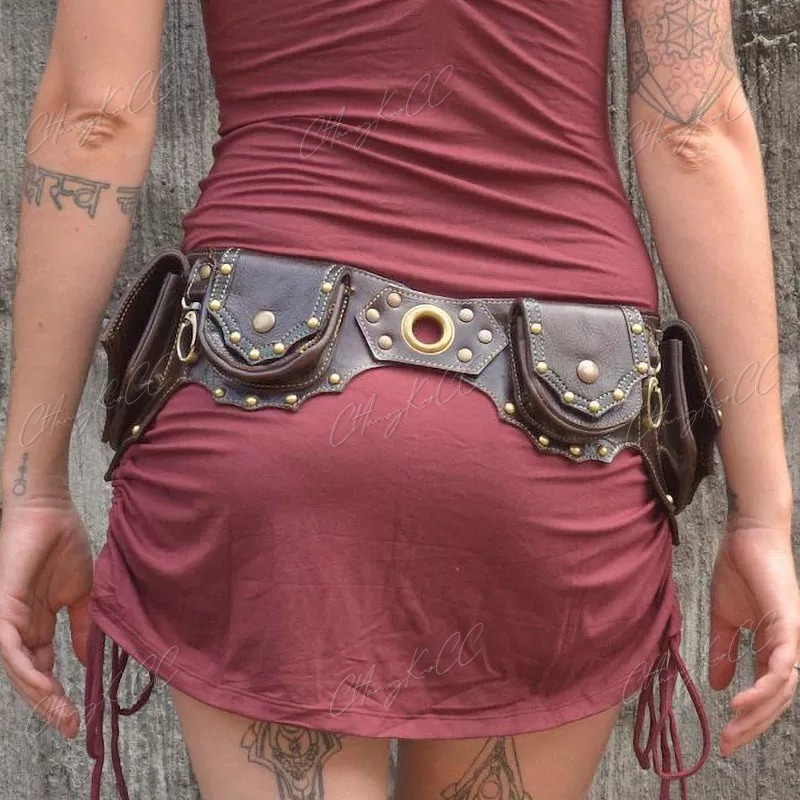 Medieval Steampunk PU Leather  - Women'S Viking Accessories review and price