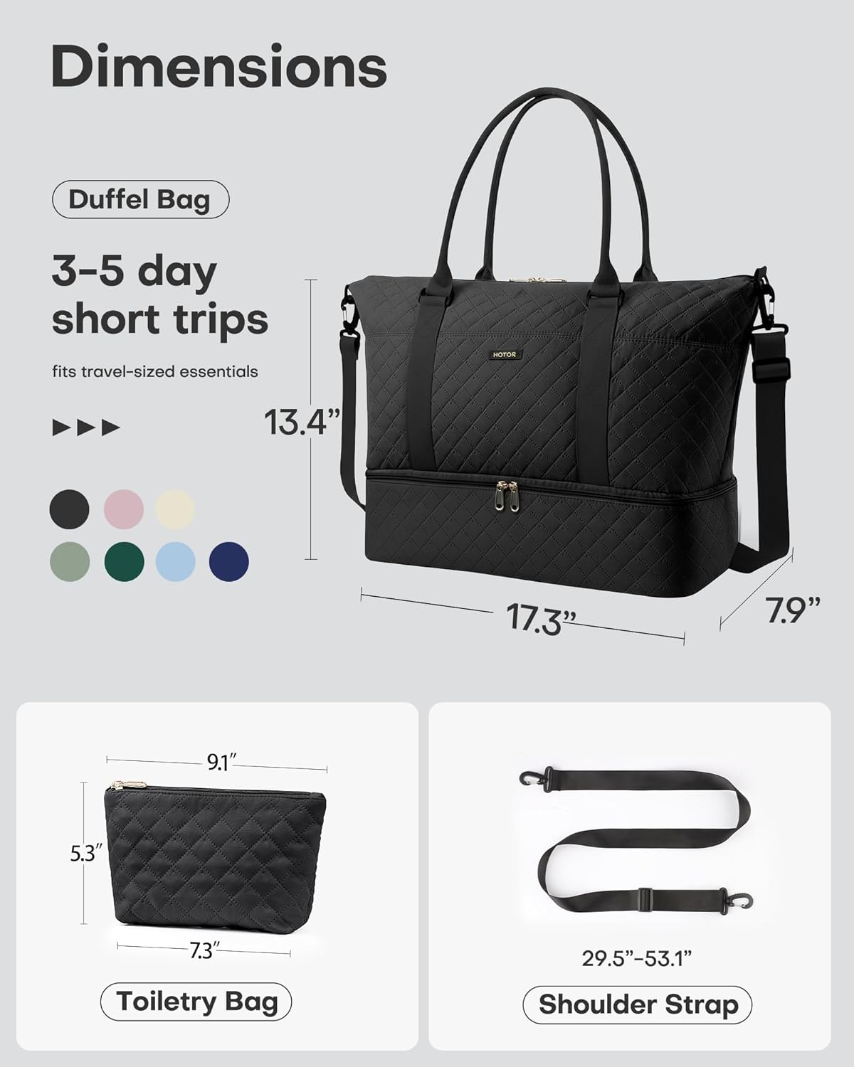 HOTOR Travel Duffel Bag - Week - Women'S Essential Accessories review and price