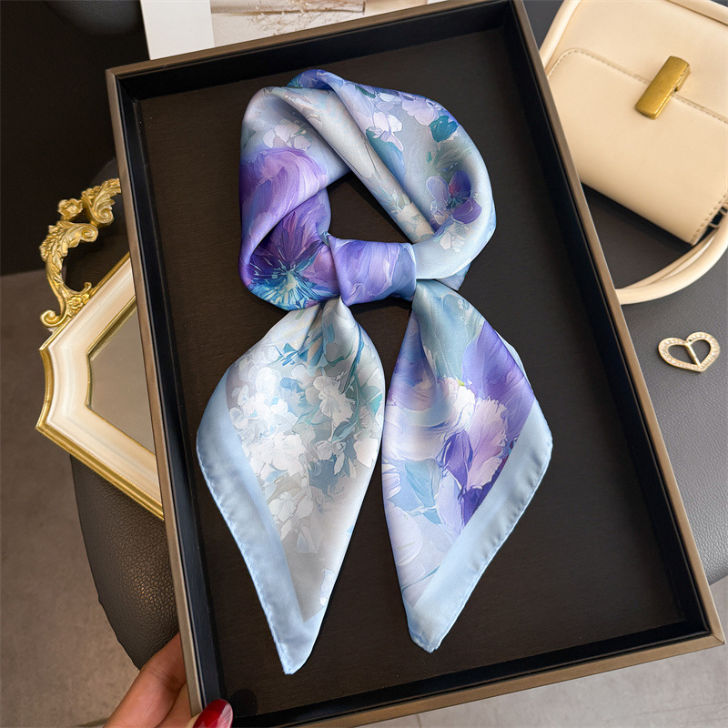 2026 New Floral Print Silk Squ - Silk Scarf Square review and price