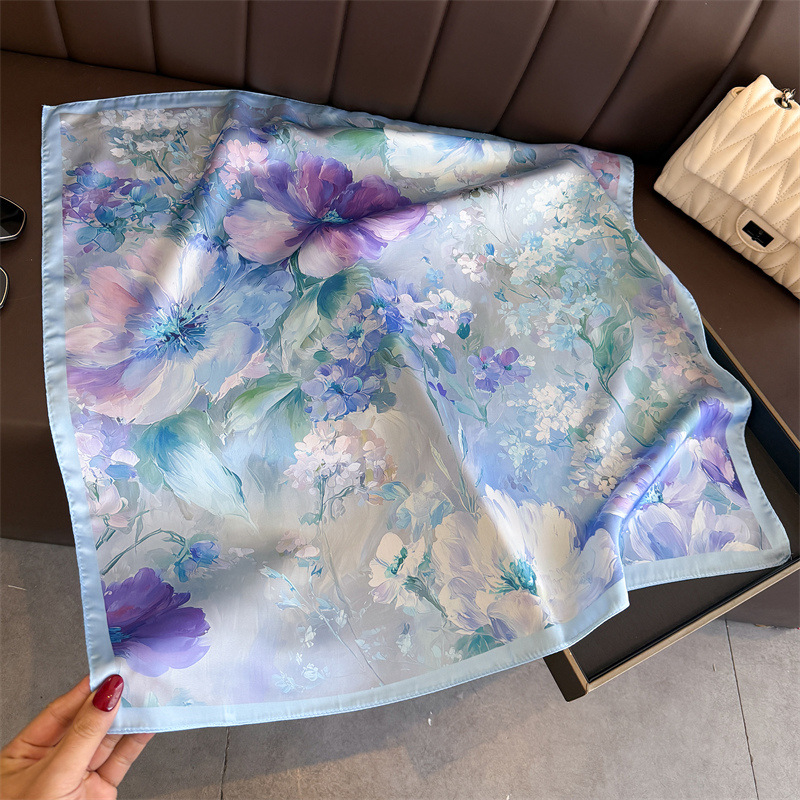 2026 New Floral Print Silk Squ - Silk Scarf Square review and price