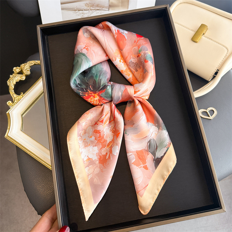 2026 New Floral Print Silk Squ - Silk Scarf Square review and price