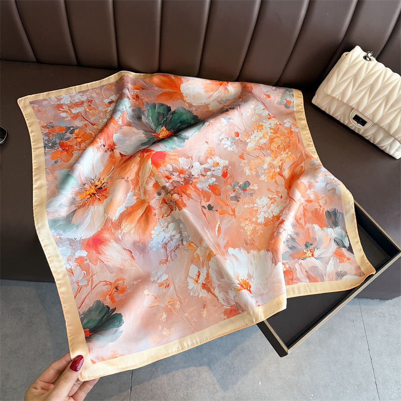2026 New Floral Print Silk Squ - Silk Scarf Square review and price