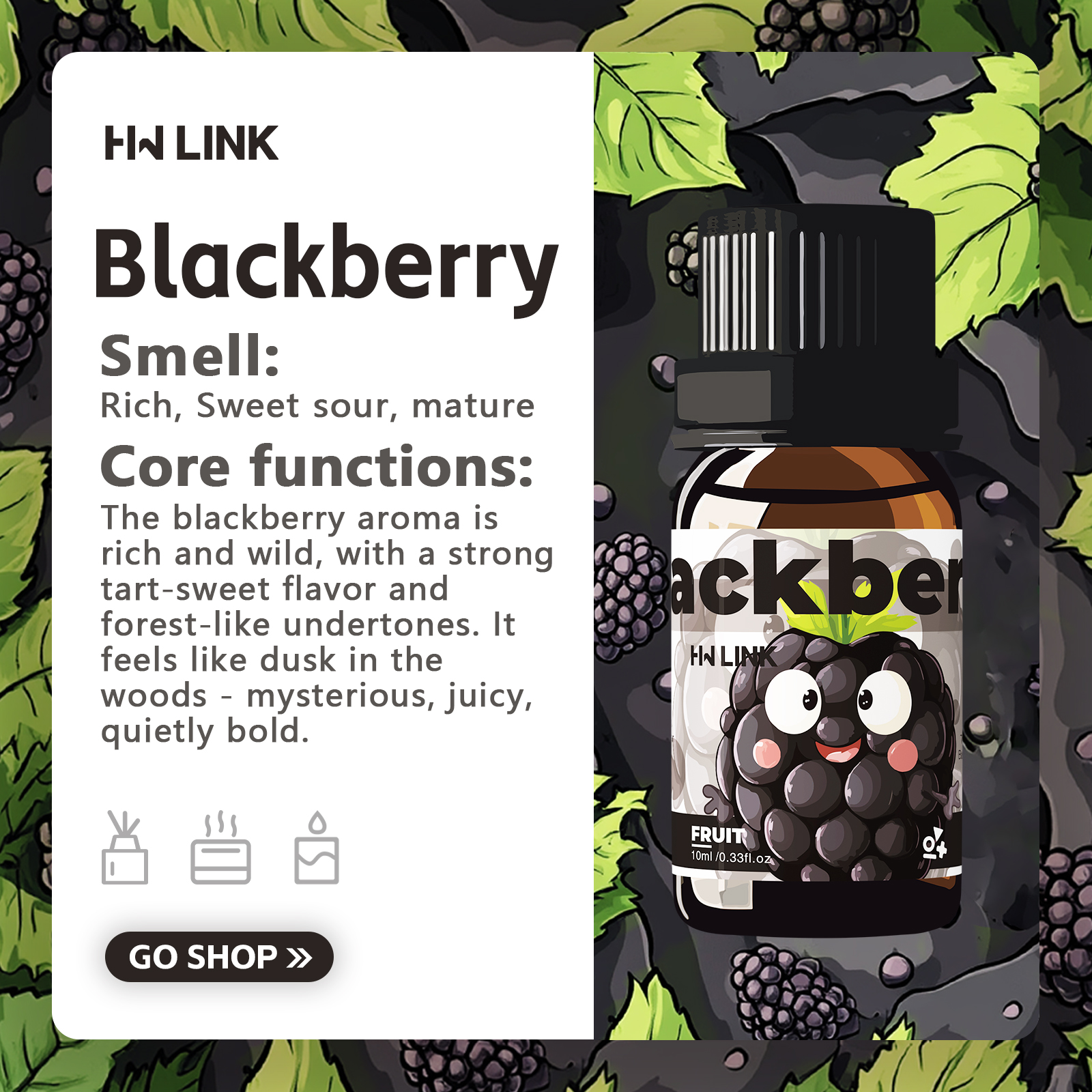 Blackberry Essential Oil Black - Women'S Essential Accessories review and price