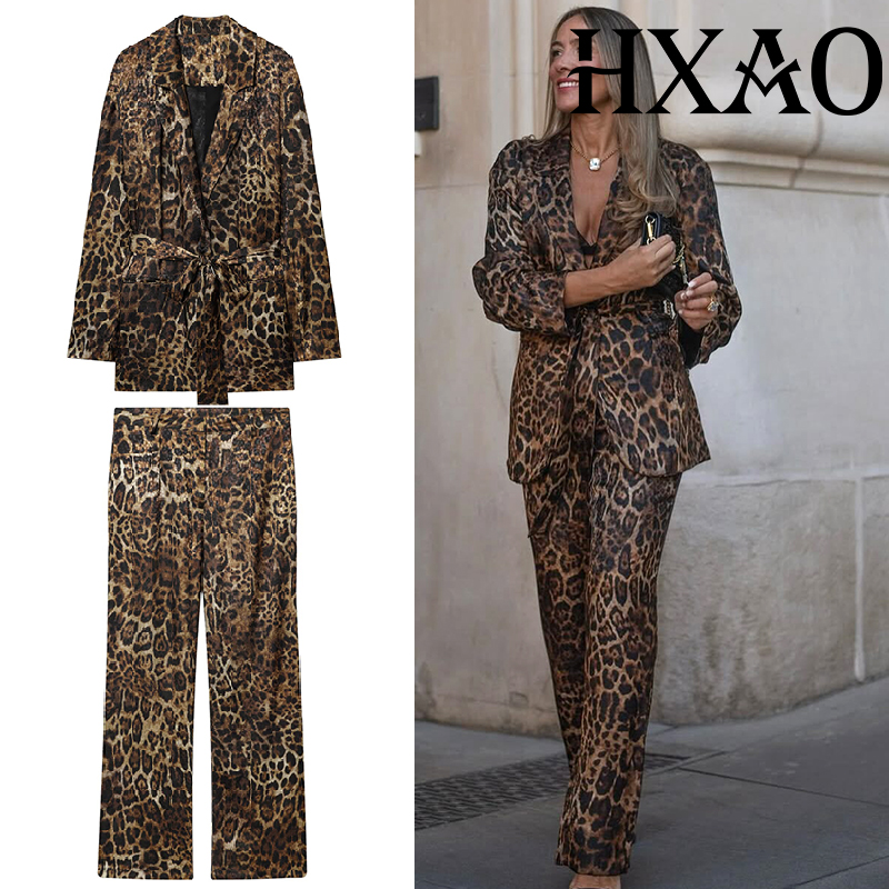HXAO Leopard Pants Sets 2 Piec - Women Electronic Accessories review and price
