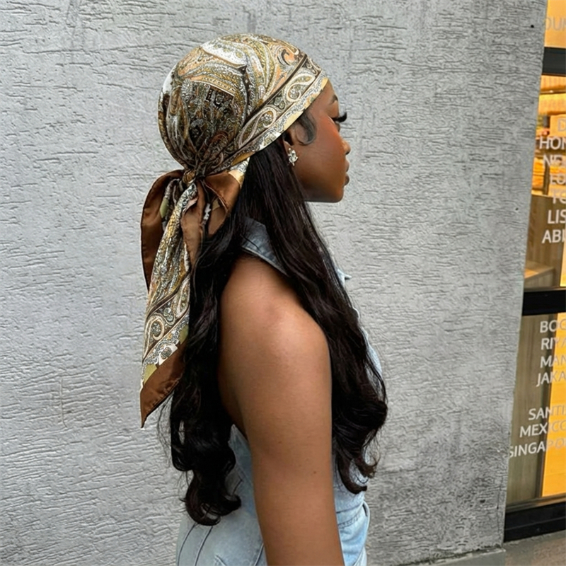 Women Spring Summer Square Sca - Silk Scarf Square review and price