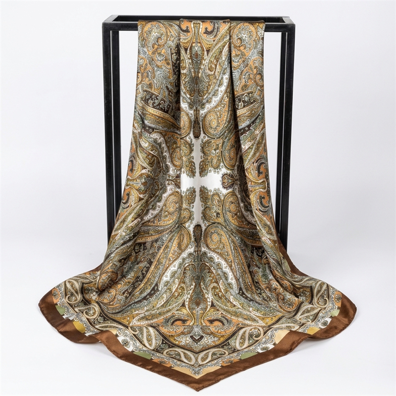 Women Spring Summer Square Sca - Silk Scarf Square review and price