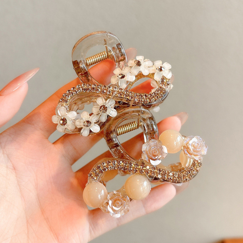Elegant Rhinestone Flower Hair - Hair Claw Clip Set review and price
