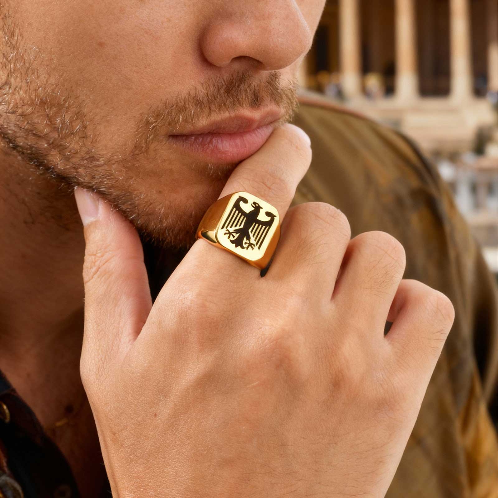 Custom Flying Hawk Eagle Ring  - Women Accessories Logo review and price