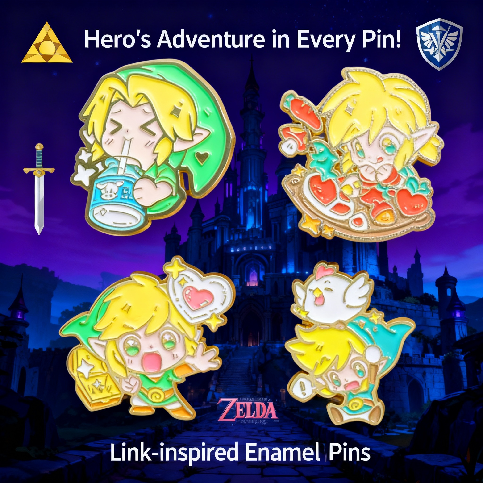 Adventure Game Badges Enamel P - Women'S Accessories Clothing review and price