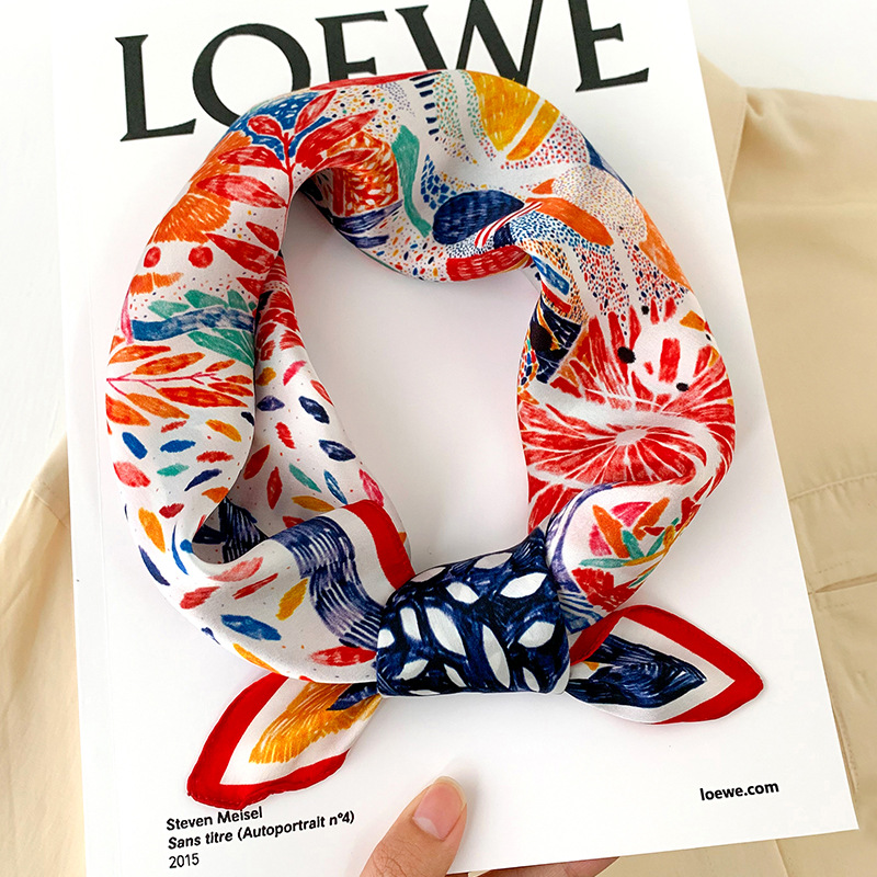 53cm Square Silk Scarf Women N - Silk Scarf Square review and price
