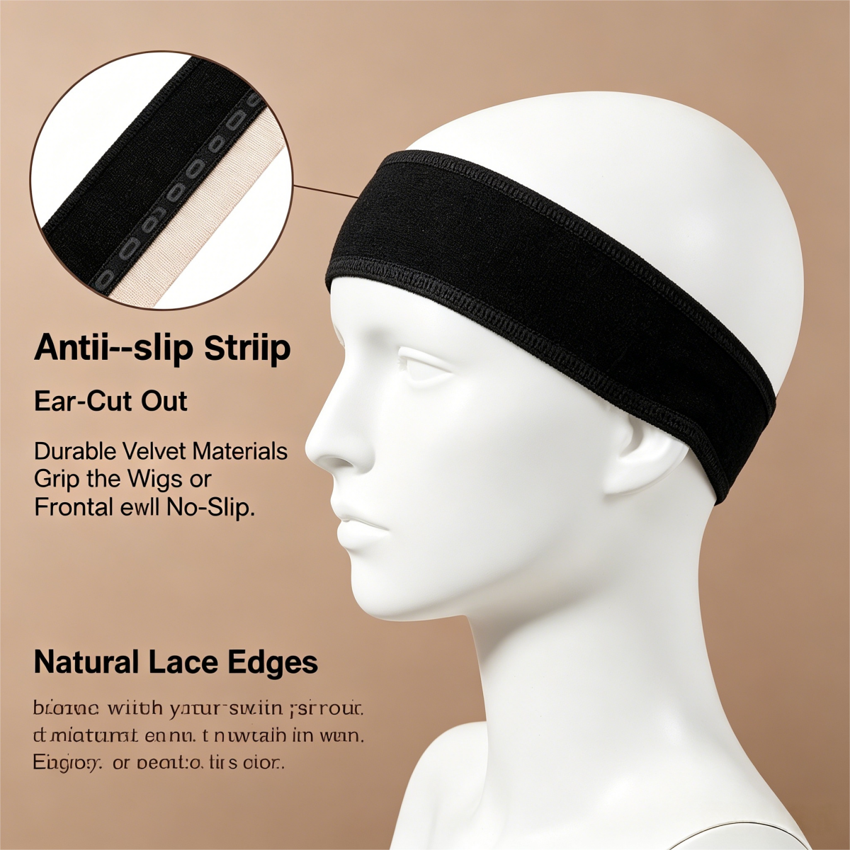 1Pc Natural Lace Trim Non-Slip - Women'S Essential Accessories review and price