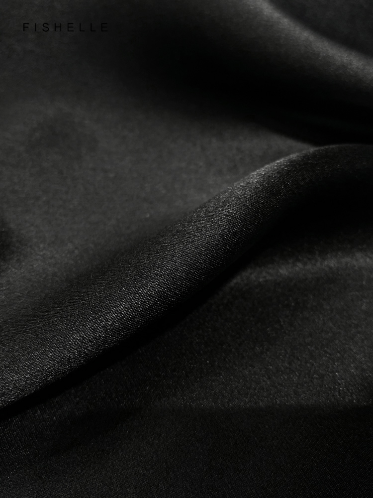 Solid color black pure silk sc - Silk Scarf Square review and price
