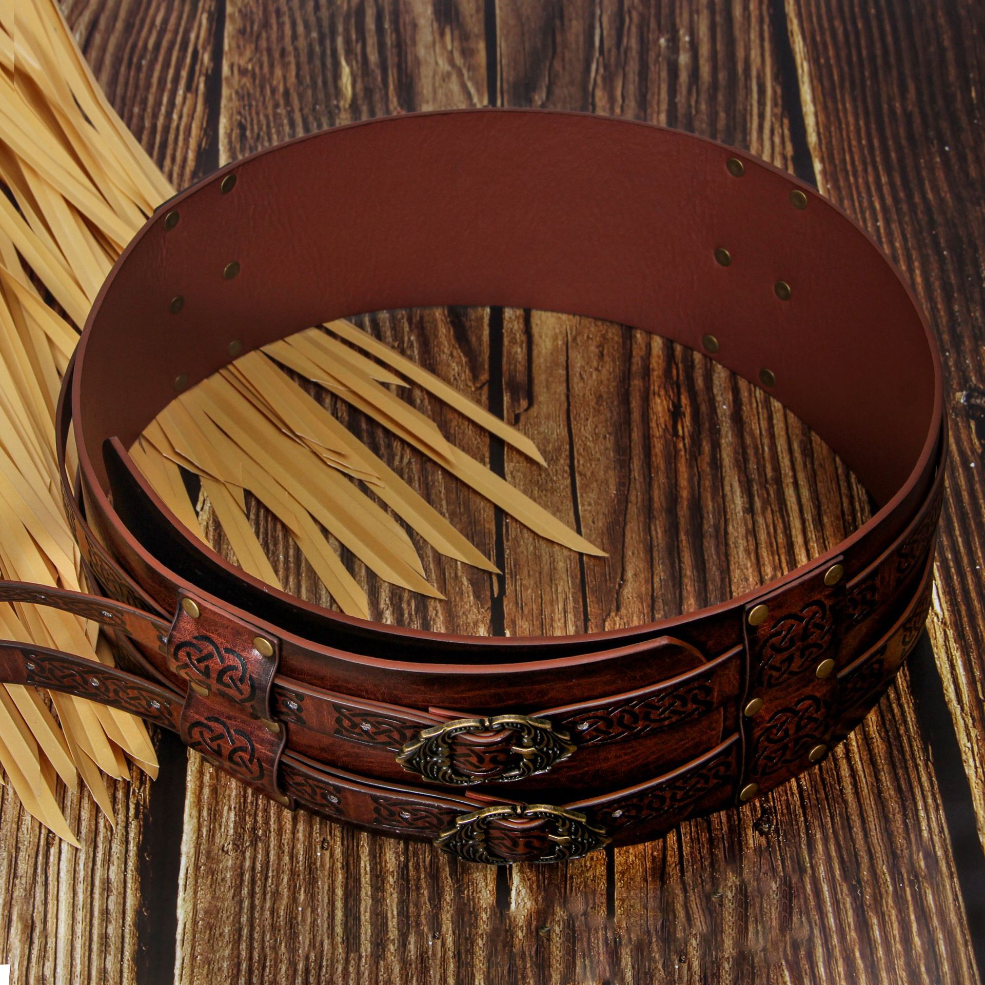 Men Women Runic Leather Belt D - Women'S Viking Accessories review and price