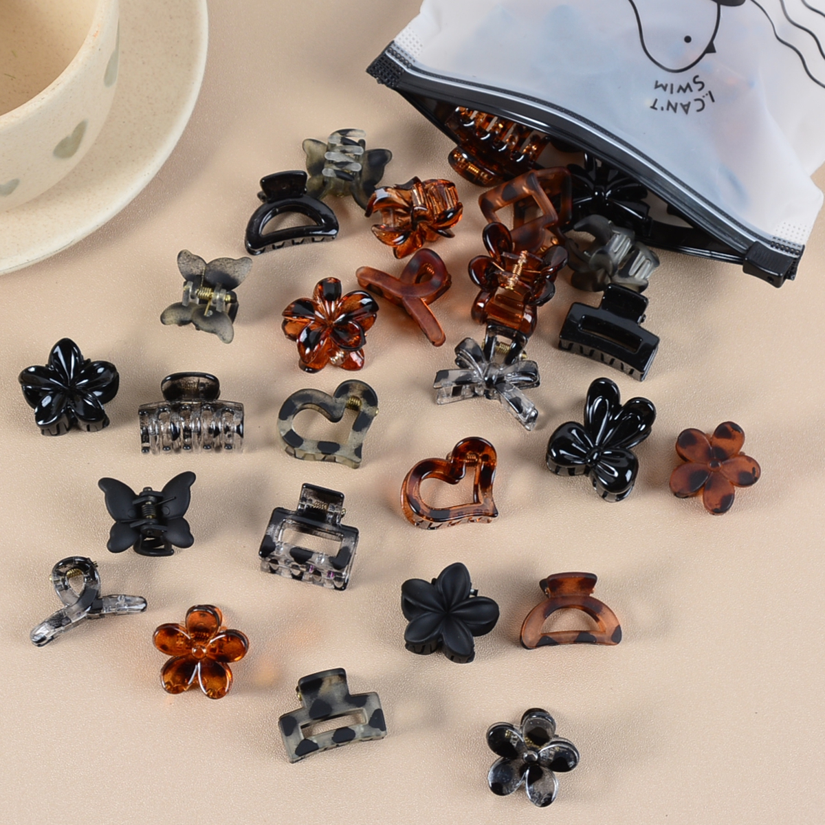 12-Piece Set of 2.5cm Mini Flo - Hair Claw Clip Set review and price