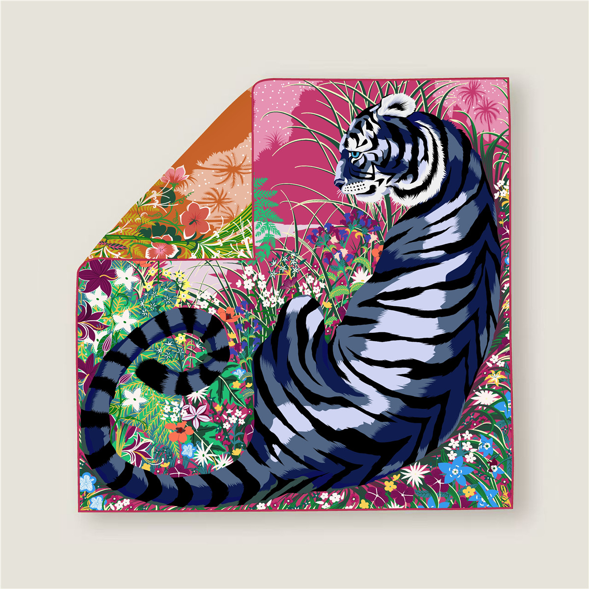 70CM Curled Edge Twill Silk Sq - Silk Scarf Square review and price