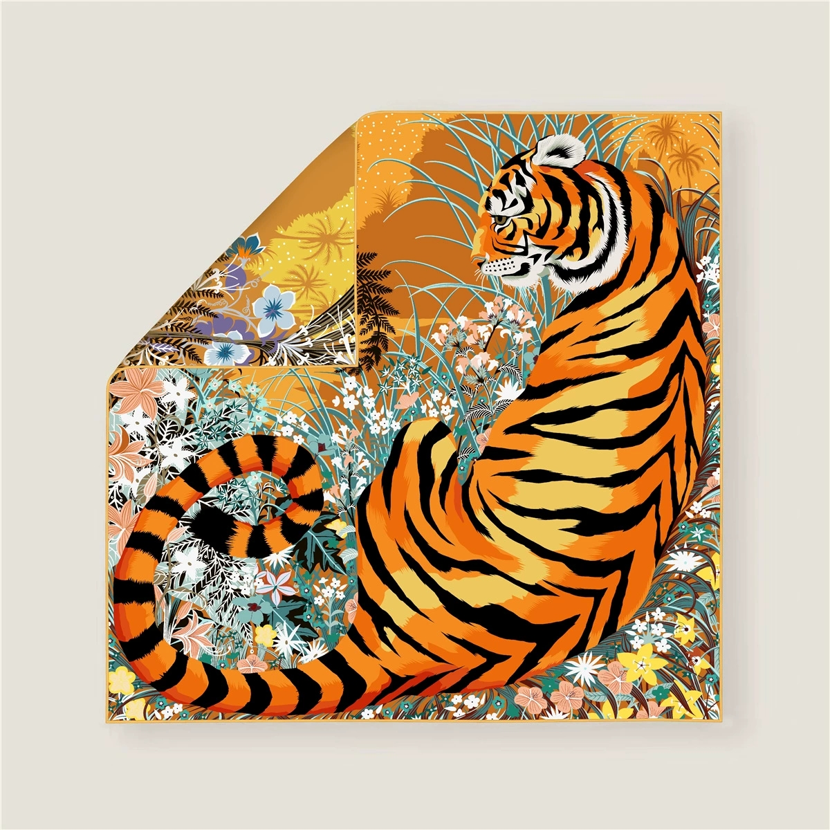 70CM Curled Edge Twill Silk Sq - Silk Scarf Square review and price