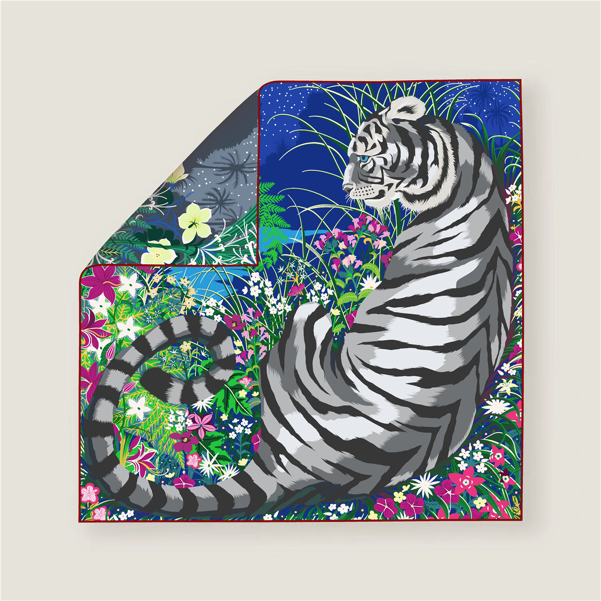 70CM Curled Edge Twill Silk Sq - Silk Scarf Square review and price