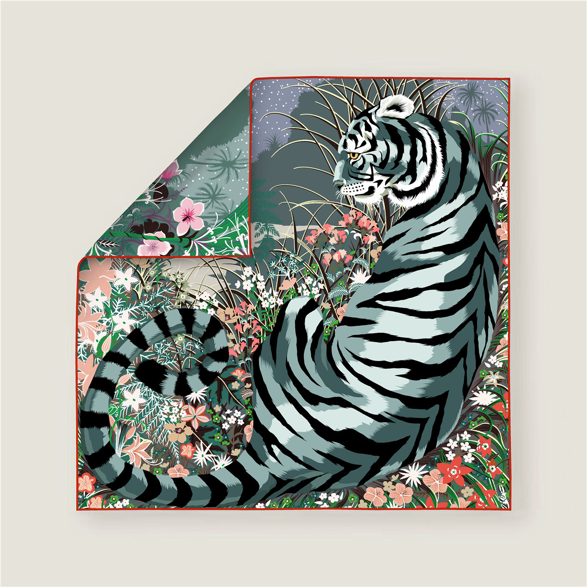 70CM Curled Edge Twill Silk Sq - Silk Scarf Square review and price