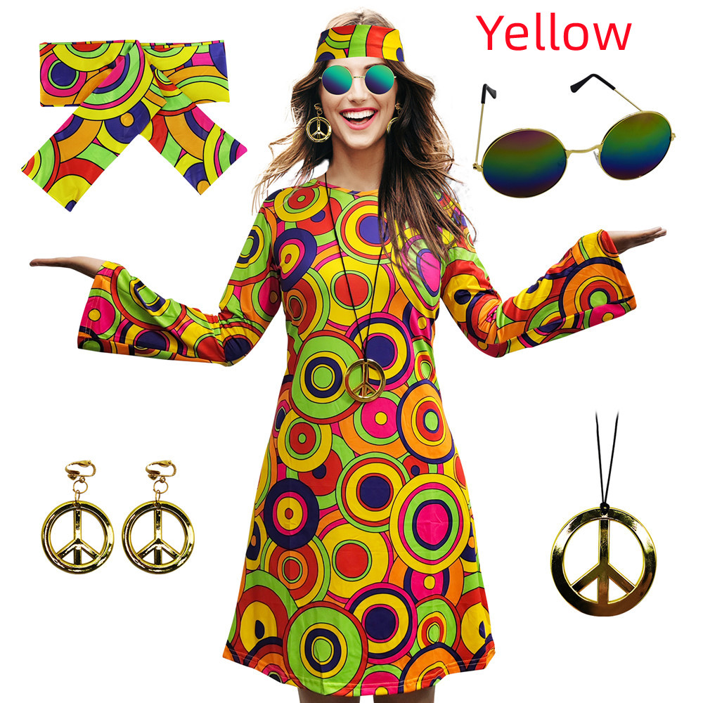 5pcs Set 60s 70s Women Hippie  - Women'S Accessories In The 60S review and price
